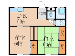 山崎商会アパートの物件間取画像